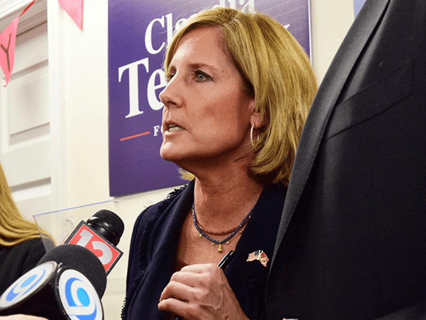 In this Oct. 23, 2018, file photo, Rep. Claudia Tenney, R-N.Y., greets the press at her campaign headquarters in New Hartford, N.Y. A state judge in upstate New York said Friday, Jan,. 22, 2021, he plans to decide on 1,100 challenged affidavit ballots that could determine the winner of the nation's last undecided U.S. House race between Tenney and Democratic Anthony Brindisi for the state's 22nd Congressional District. (AP Photo/Heather Ainsworth, File)