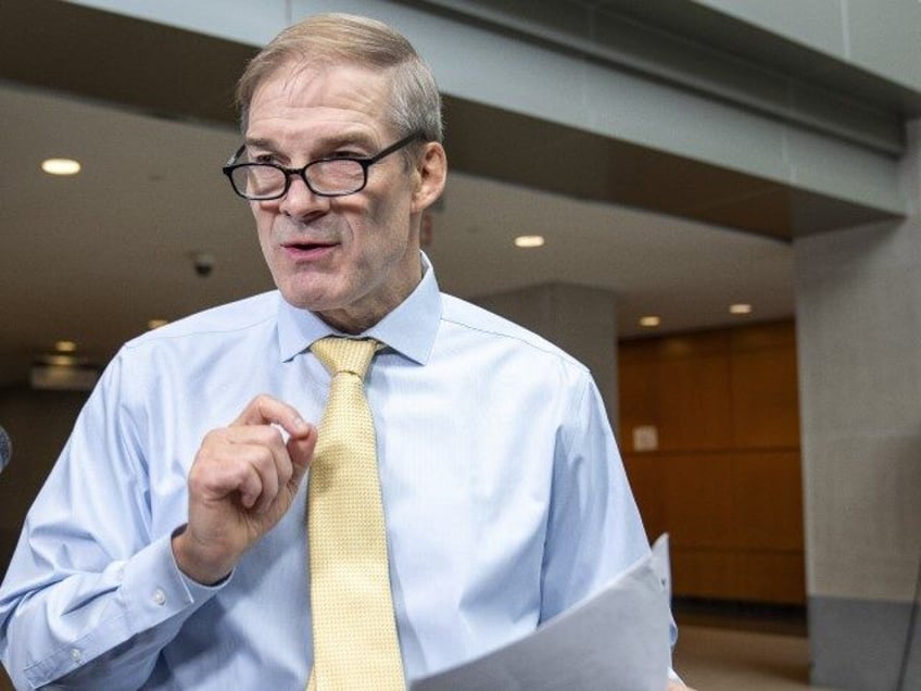 Rep. Jim Jordan, R-Ohio, speaks with reporters after hearing from U.S. Attorney David Weis