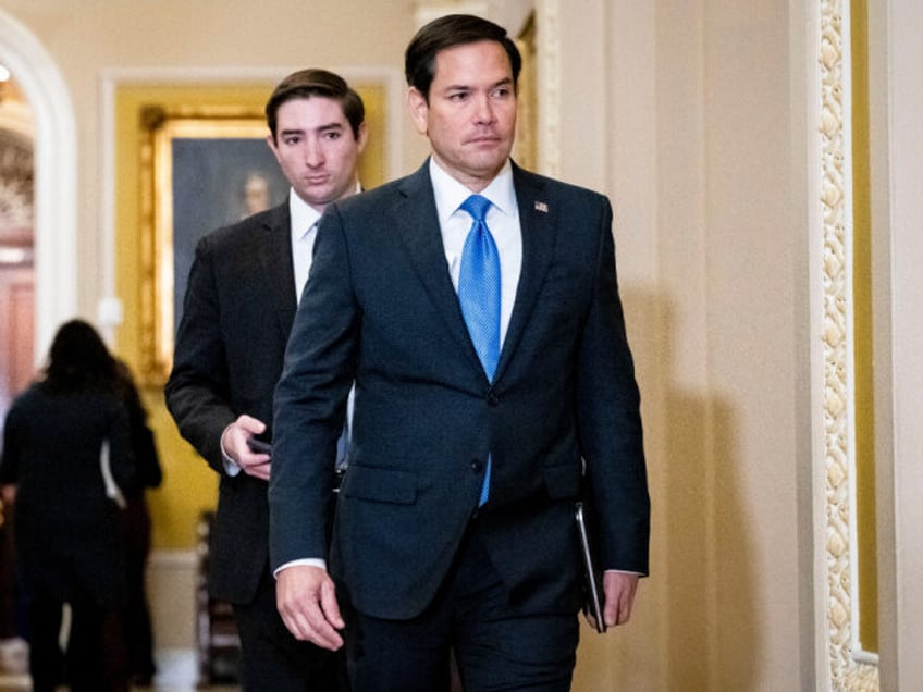 Senator Marco Rubio, a Republican from Florida, arrives for the Senate Republican leadersh