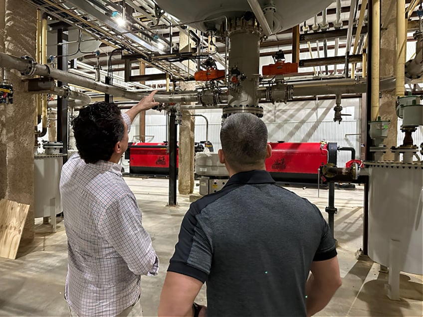 Virginia U.S. Senate candidate and retired U.S. Navy captain Hung Cao touring a nitrile rubber plant in southwest Virginia. (Photo Courtesy of Hung Cao)