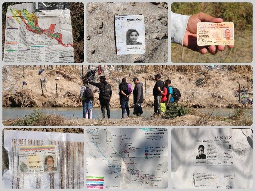 exclusive photos migrants leave id un provided maps at mexican border crossing into texas