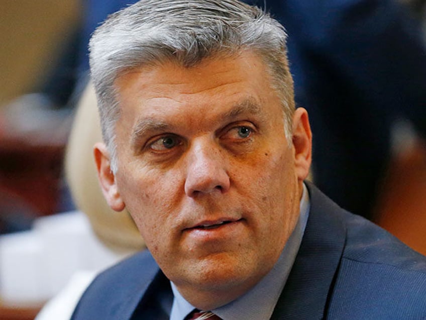 Rep. Phil Lyman, R-Blanding, is shown on the floor at the Utah State Capitol, in Salt Lake