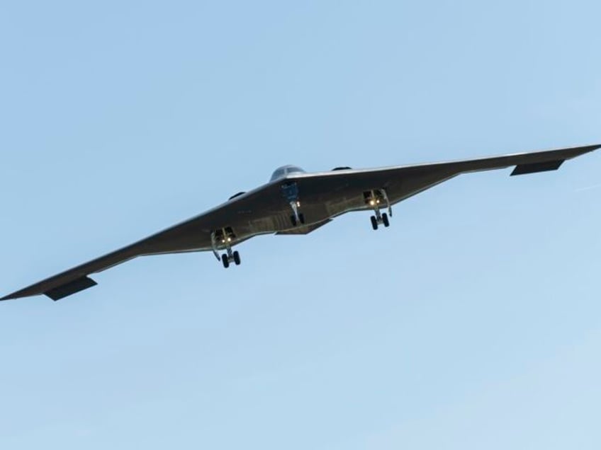 In this image provided by the U.S. Air Force, a B-2 Spirit returns to Whiteman Air Force B