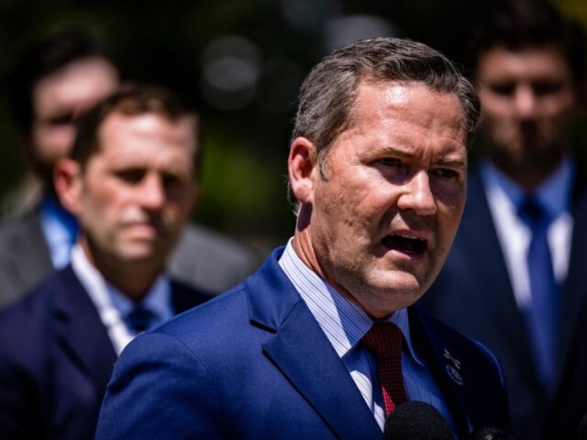 WASHINGTON, DC - JUNE 16: U.S. Rep. Mike Waltz (R-FL) speaks during a press conference on