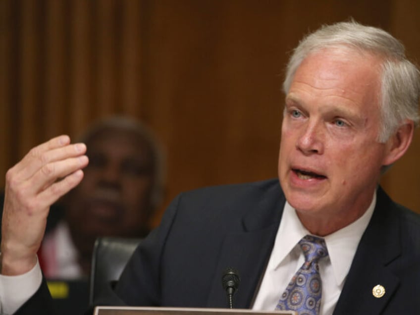 Sen. Ron Johnson (R-WI) participates in a Senate Foreign relations Committee hearing on Ca