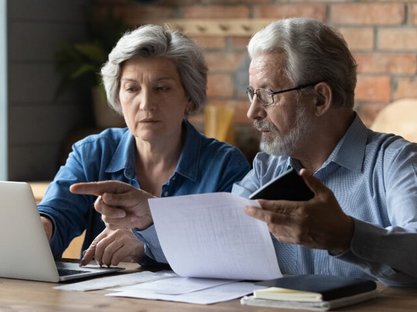 older couple concerned about finances