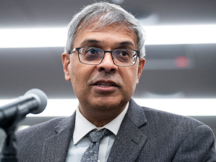 Dr. Jay Bhattacharya speaks during a roundtable discussion with members of the House Freed