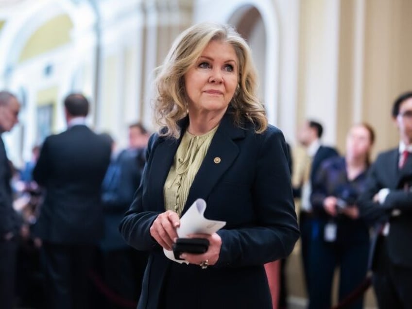 UNITED STATES - FEBRUARY 6: Sen. Marsha Blackburn, R-Tenn., is seen after the senate lunch