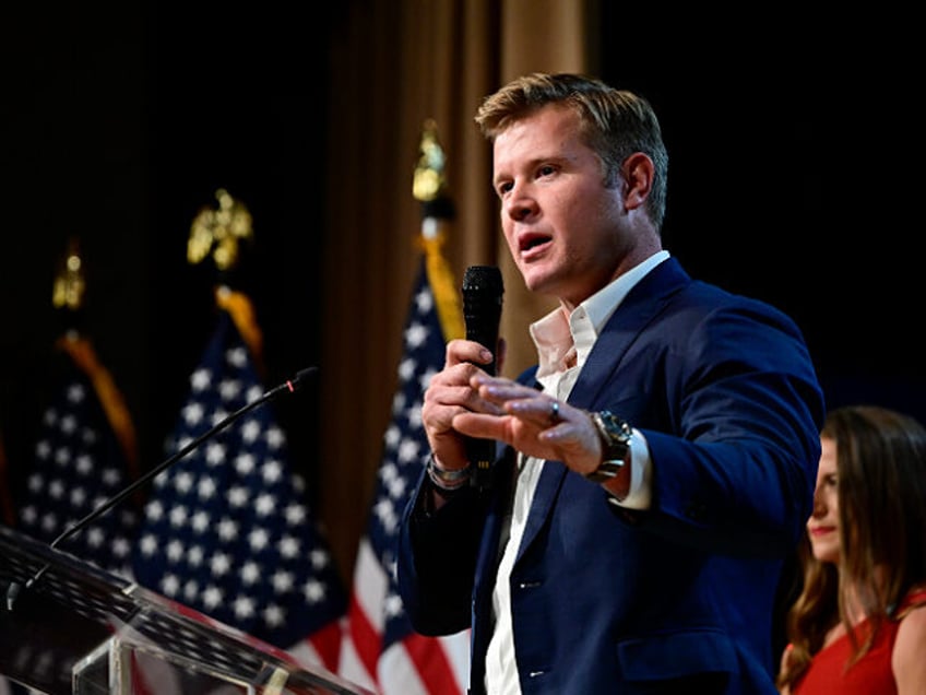 FILE - Republican Montana Senate candidate Tim Sheehy speaks during an election night watc