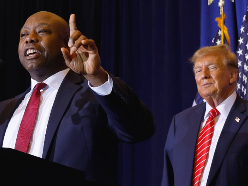 Tim Scott and Donald Trump