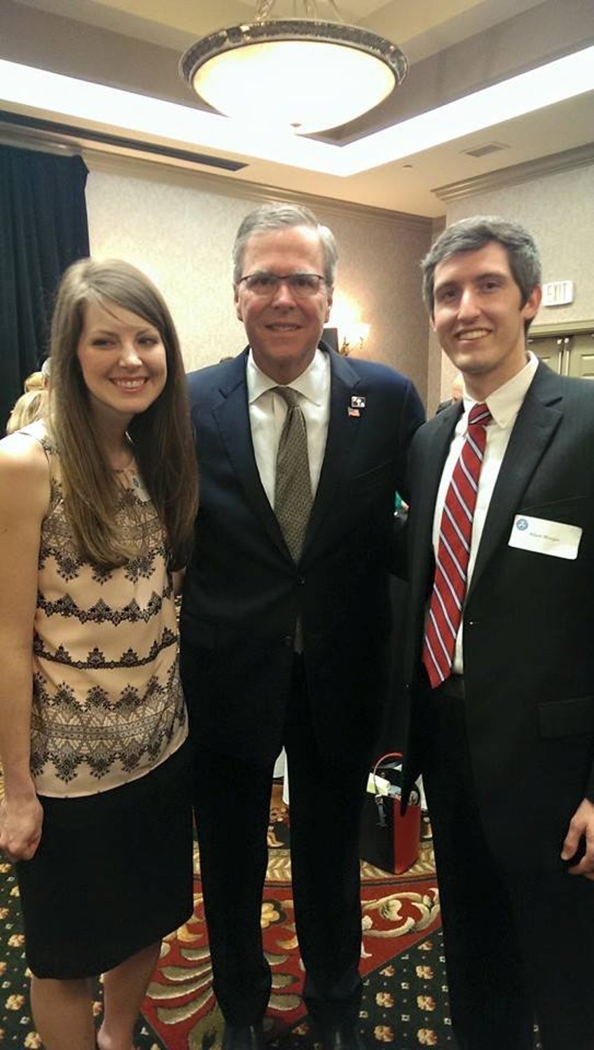 Morgan pictured with 2016 Republican presidential candidate Jeb Bush (Source: Provided to Breitbart News)