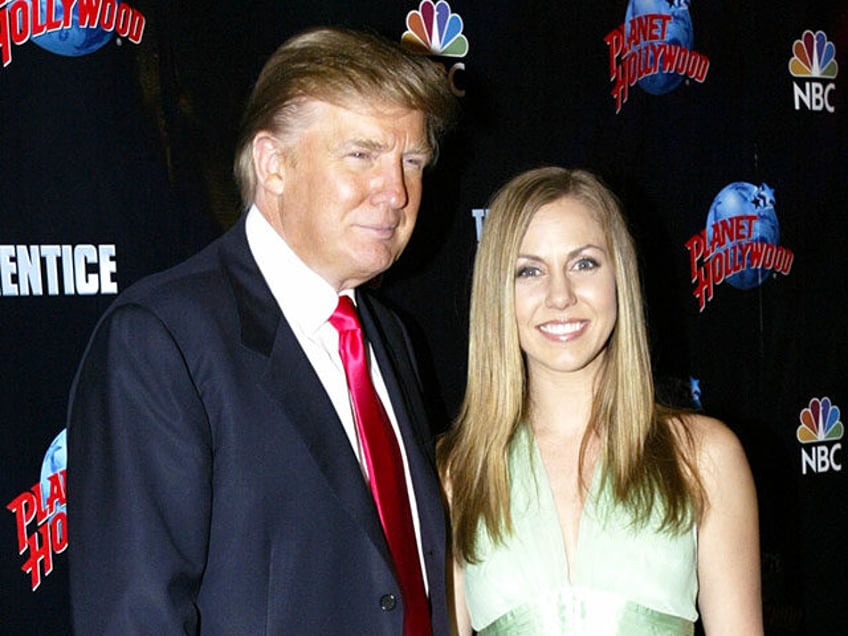 Donald Trump, left, and Kendra Todd arrive for the wrap party for "The Apprentice" televis