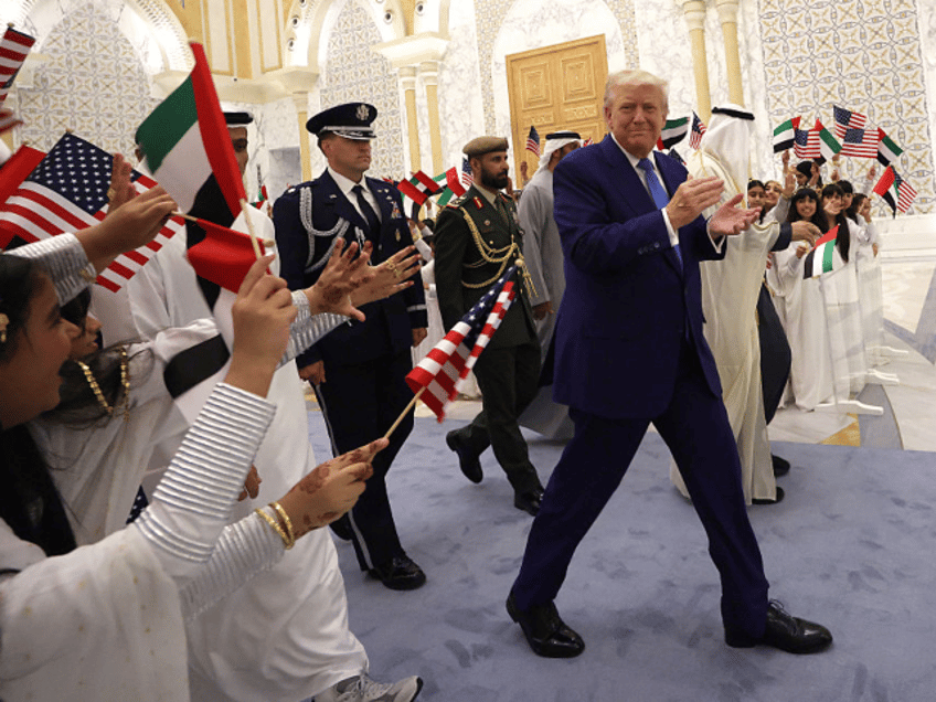 ABU DHABI, UNITED ARAB EMIRATES - MAY 15: U.S. President Donald J. Trump arrives for an of