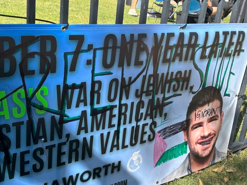 yaf banner defaced closeup 2