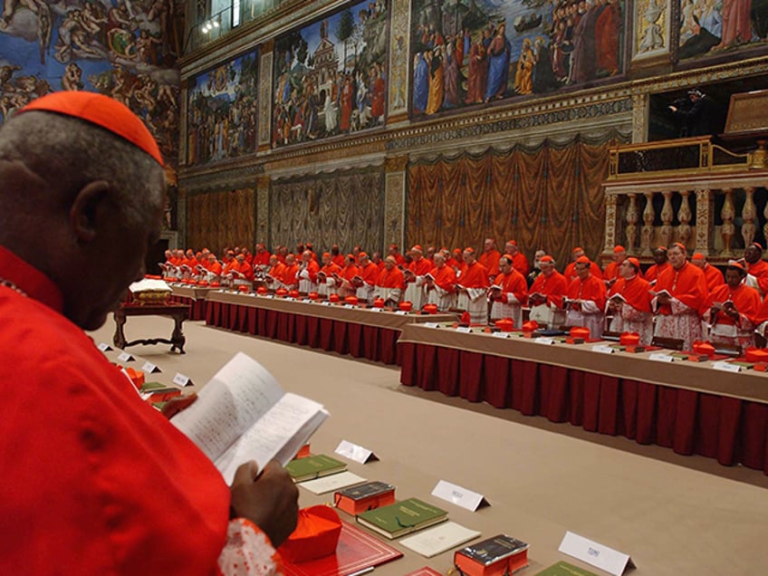 VATICAN CITY - APRIL 18: Cardinals of the Catholic Church attend the election conclave in