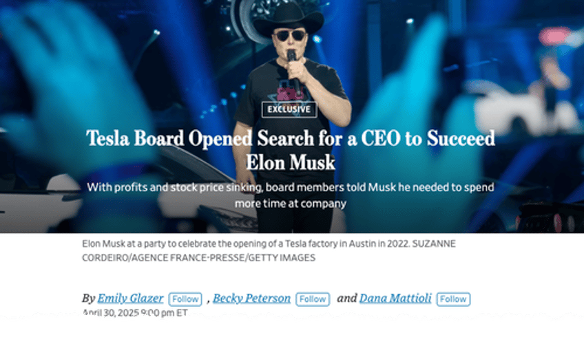 extremely bad breach of ethics elon musk blasts wall street journals ceo search report
