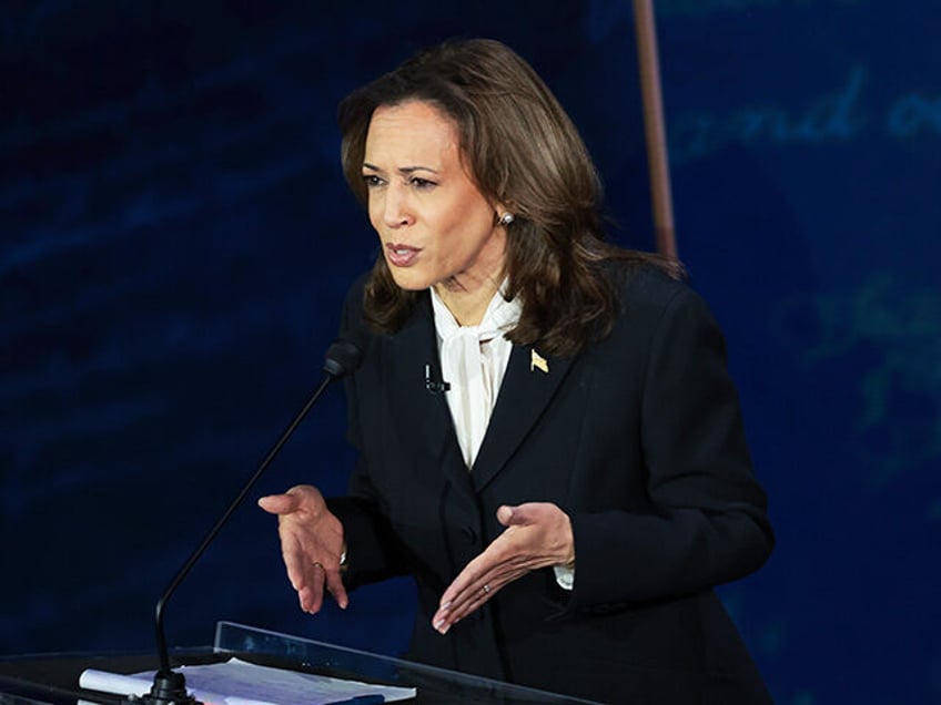 Democratic presidential nominee, U.S. Vice President Kamala Harris, debates Republican pre