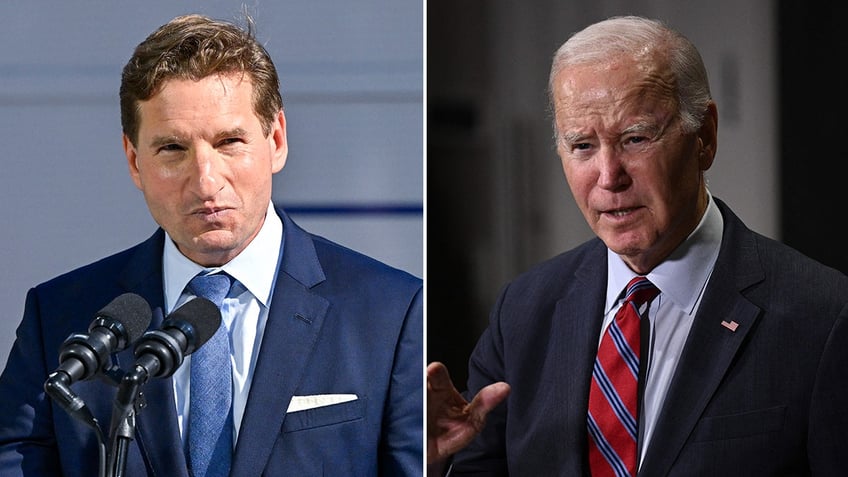 left-right split: Dean Phillips and Joe Biden