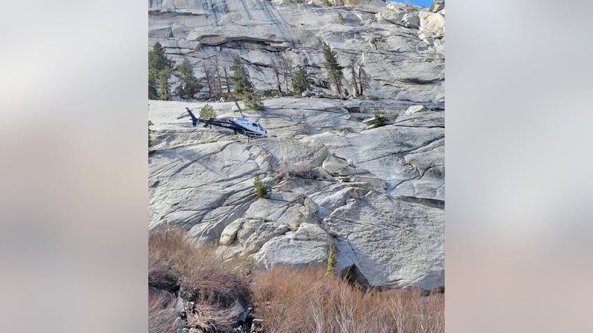 helicopter flying near Mt. Whitney