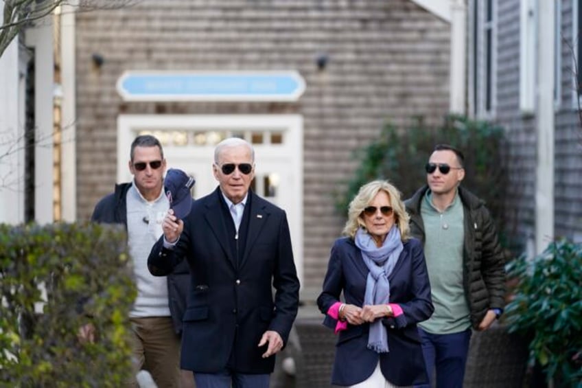 family lunch some shopping a christmas tree lighting president joe bidens day out in nantucket