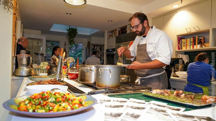 Alon Shaya cooking at rescued recipes event in Washington DC