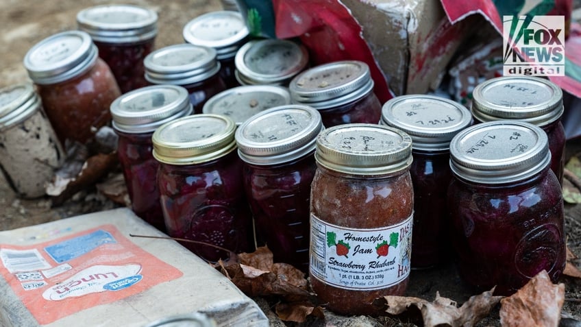 Jars of jam found outside Jesse's parents' home