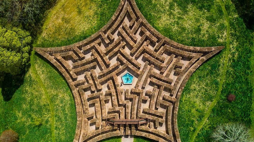 Star maze aerial view