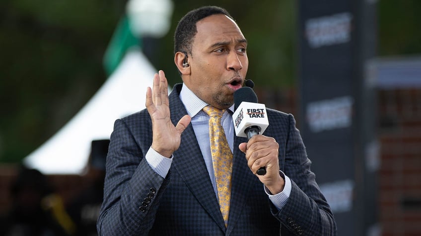 Stephen A. Smith talks during show