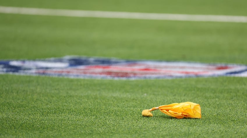 Penalty flags on Titans field