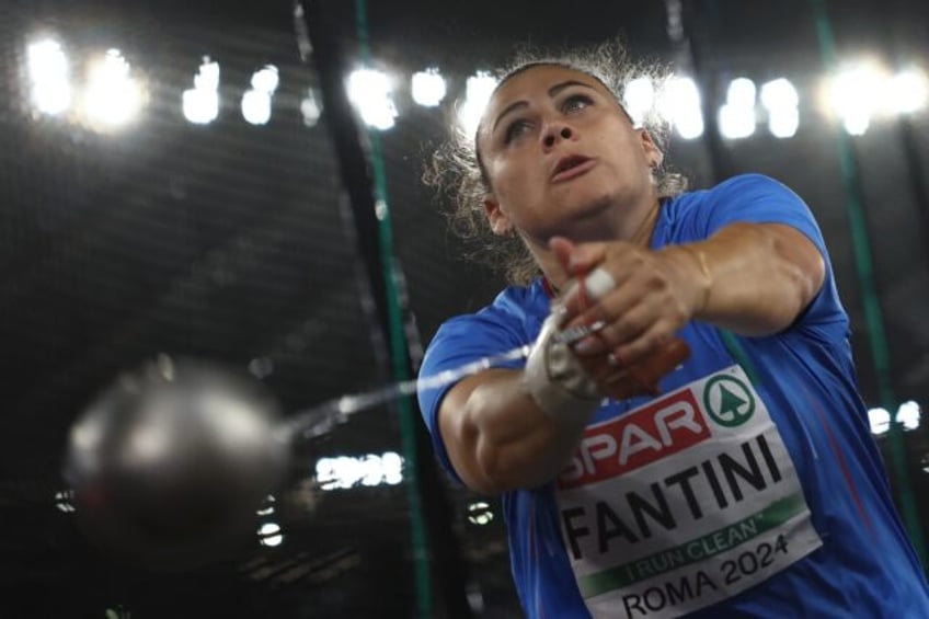 Italy's Sara Fantini competes in the European women's hammer throw final