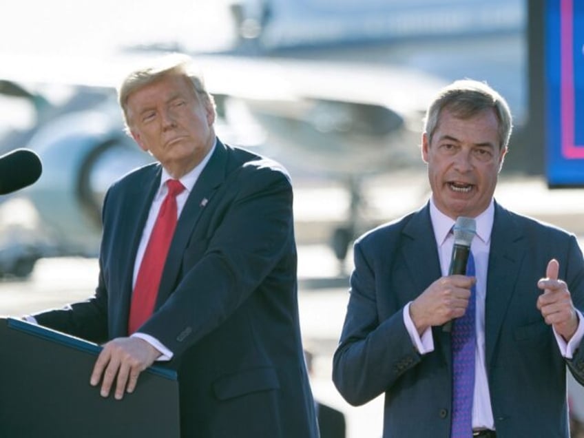 farage jailing donald trump could lead to a civil war like split in america