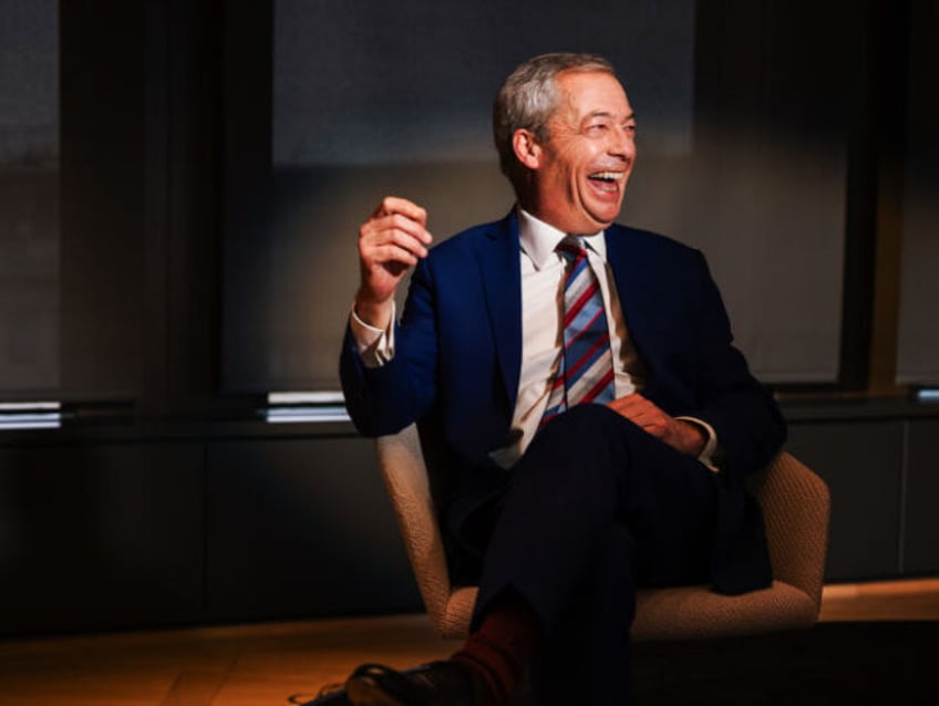 Nigel Farage, leader of Reform UK, following an interview in London, UK, on Thursday, Jan.