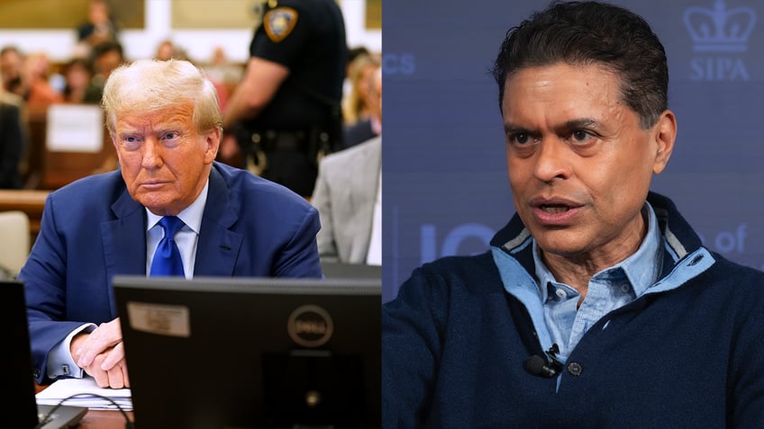 Donald Trump and Fareed Zakaria split image