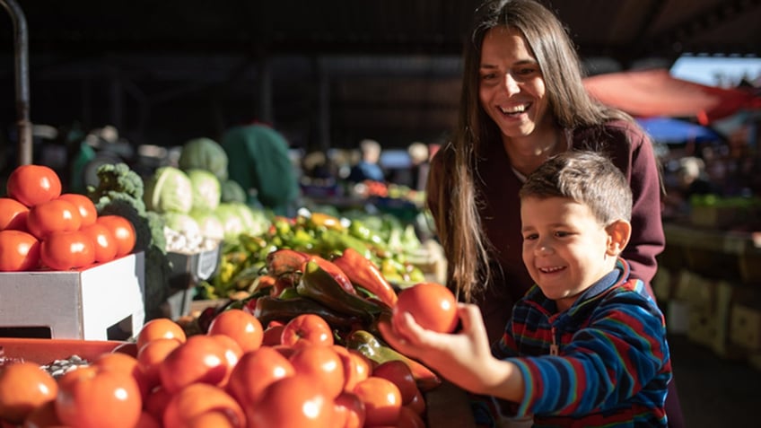 Farmers market shopping