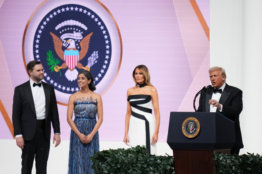 fashion notes melania trump attends inaugural ball in custom herve pierre evening gown