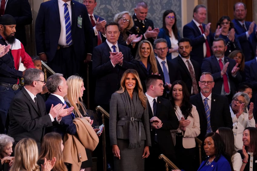 fashion notes melania trump attends state of the union in subtle dior tweed