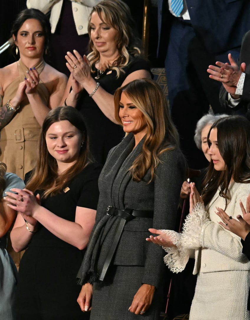 fashion notes melania trump attends state of the union in subtle dior tweed