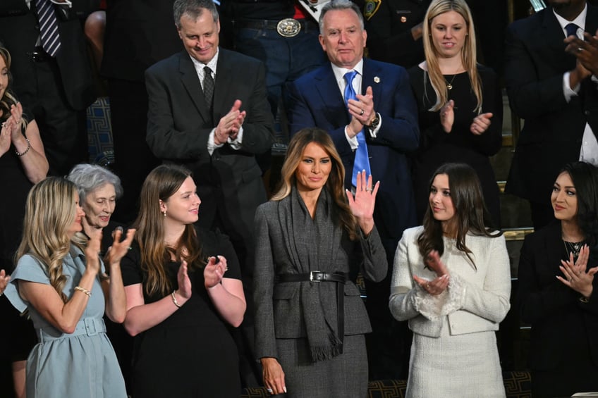 fashion notes melania trump attends state of the union in subtle dior tweed