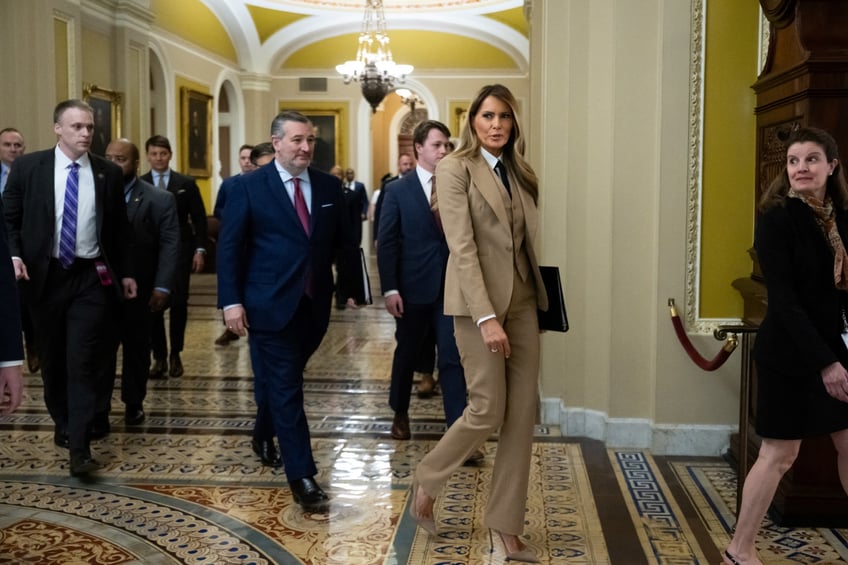 fashion notes melania trump gets down to business on capitol hill in ralph lauren suit