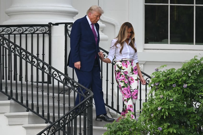 fashion notes melania trump hosts white house picnic in fuchsia dolce gabbana