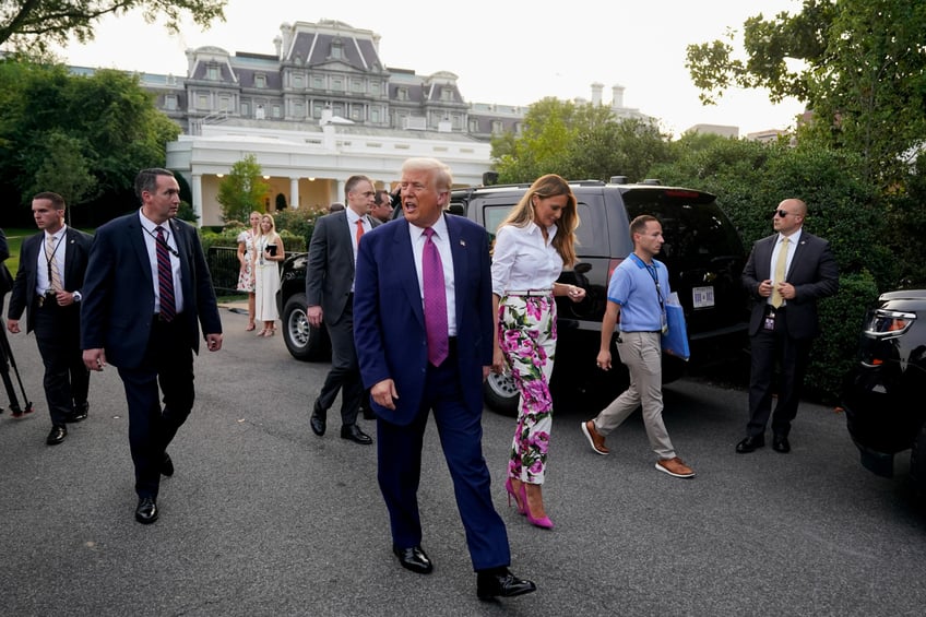 fashion notes melania trump hosts white house picnic in fuchsia dolce gabbana