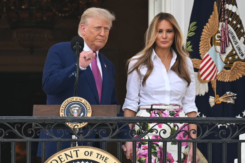 fashion notes melania trump hosts white house picnic in fuchsia dolce gabbana