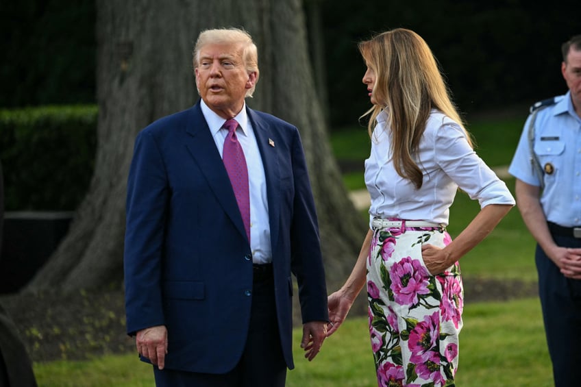 fashion notes melania trump hosts white house picnic in fuchsia dolce gabbana