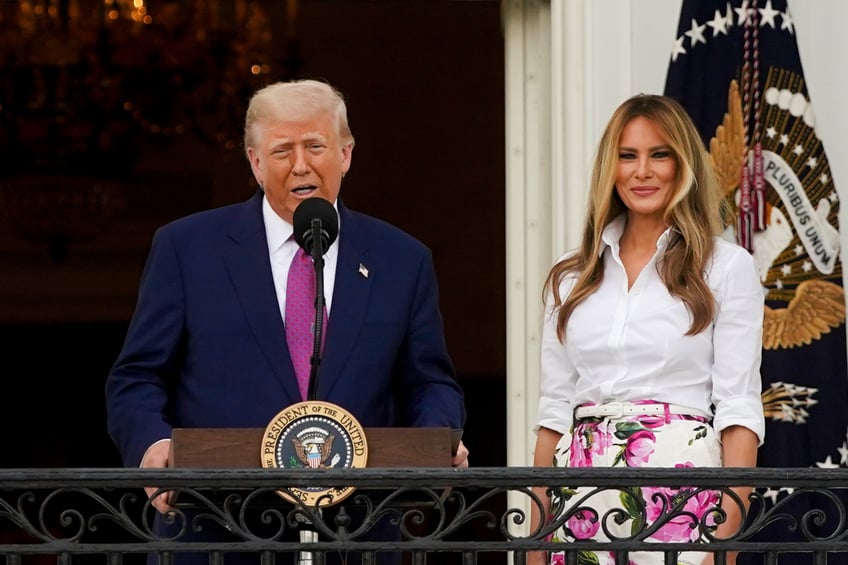 fashion notes melania trump hosts white house picnic in fuchsia dolce gabbana