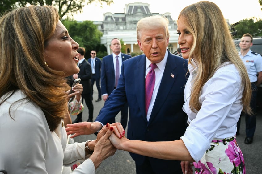 fashion notes melania trump hosts white house picnic in fuchsia dolce gabbana