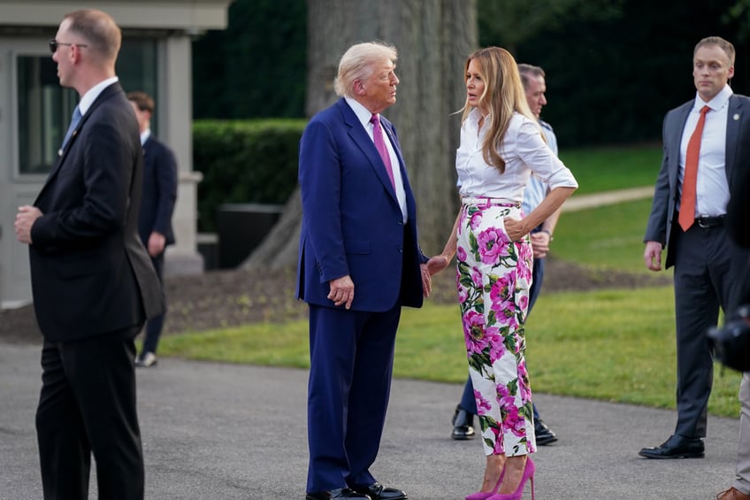 fashion notes melania trump hosts white house picnic in fuchsia dolce gabbana