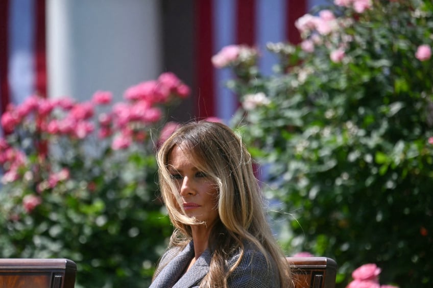fashion notes melania trump is all business in prada suit python pumps
