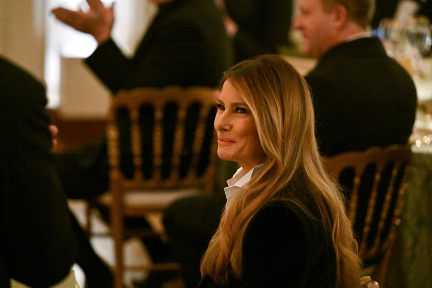 fashion notes melania trump is all class in dolce gabbana tuxedo for dinner in the east room