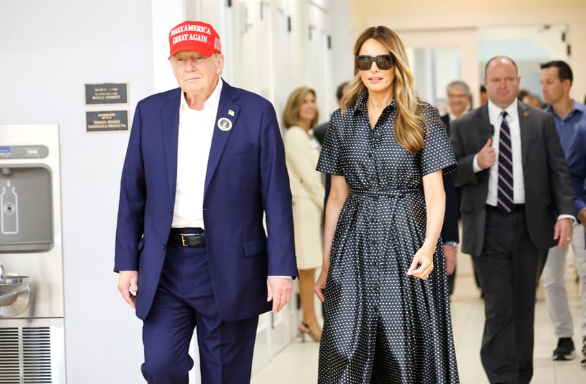 fashion notes melania trump is election day elegant in palm beach