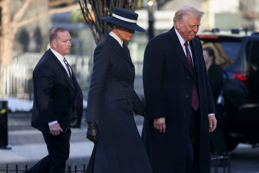 fashion notes melania trump is epitome of american luxury in adam lippes coat eric javits hat